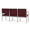 Lesro Lenox Steel 3 Seater with Center Arms, Wine/Mulberry (Red) Seat, Wine/Mulberry Back, 64.5 W 24.5 L LS3103 - alternate 3